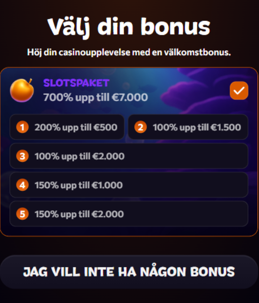 Registreringsbonusar på Aphrodite Casino